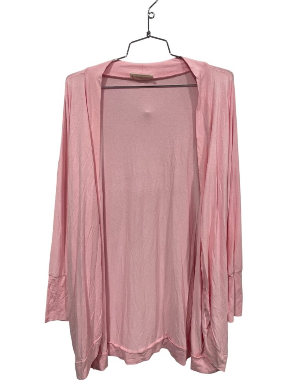 Zenana Cardigan Sweater XL Open Front Long Sleeve Pink Rayon Feminine Layering
